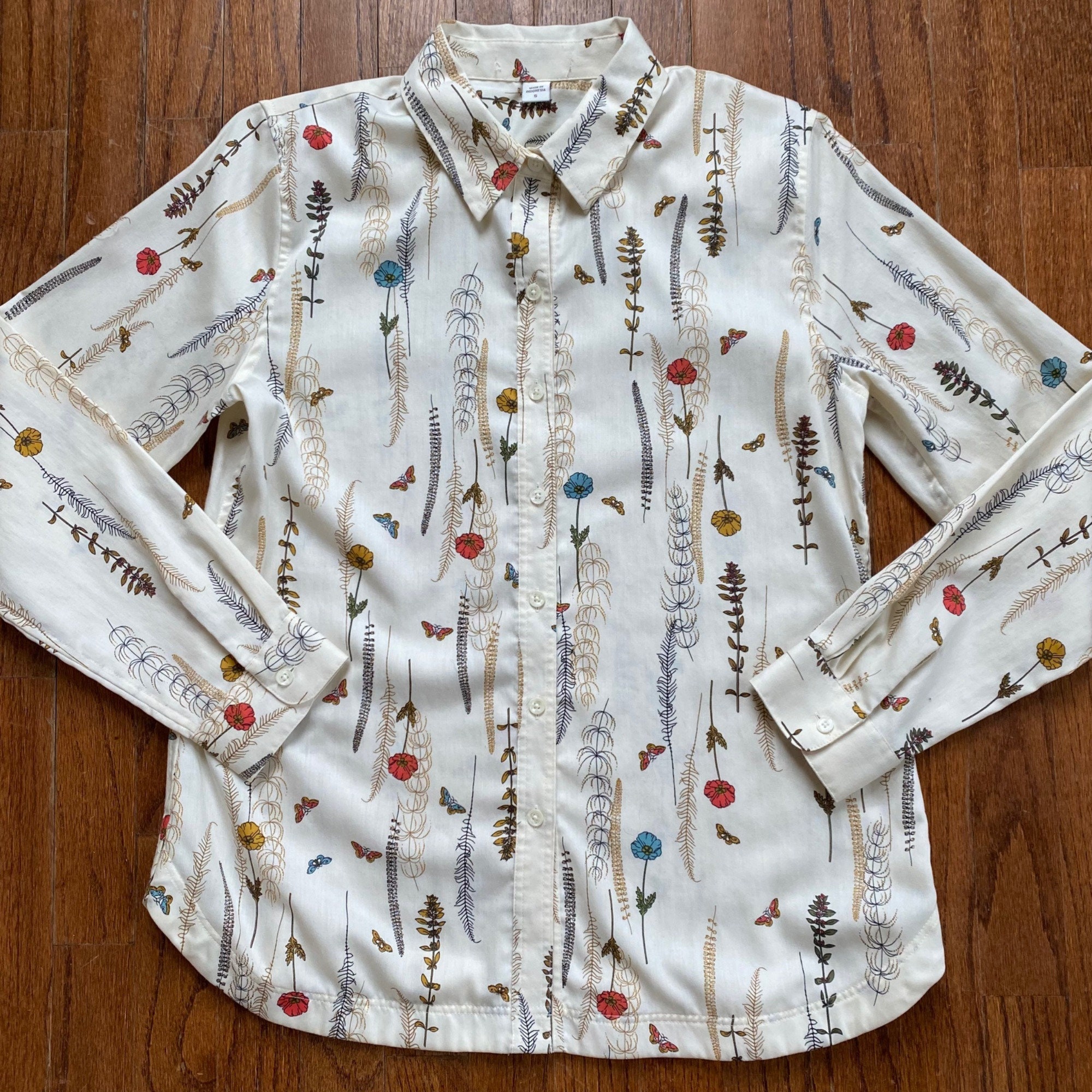 Vintage Blouse Farmhouse Button Down 