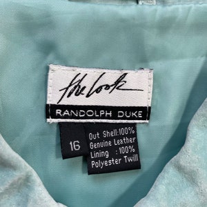 Vintage Randolph Duke The Look Suede Jacket Embroidered Boho Aqua Women Large/XL, Women's Vintage Suede Coat, Embroidered Suede Jacket image 10