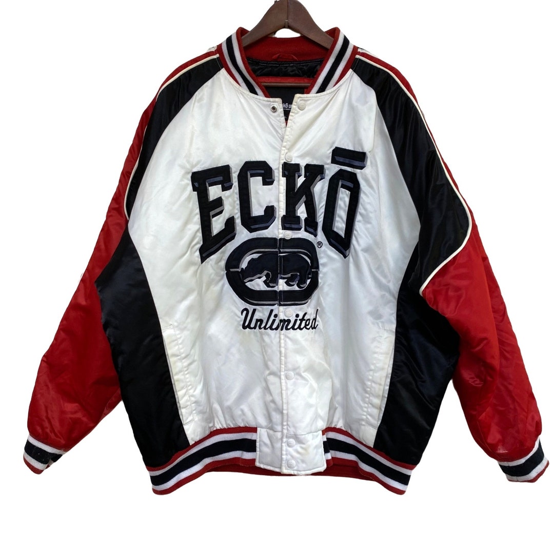 Vintage ECKO UNLTD Jacket 90s Y2K Bomber Varsity Old School Streetwear