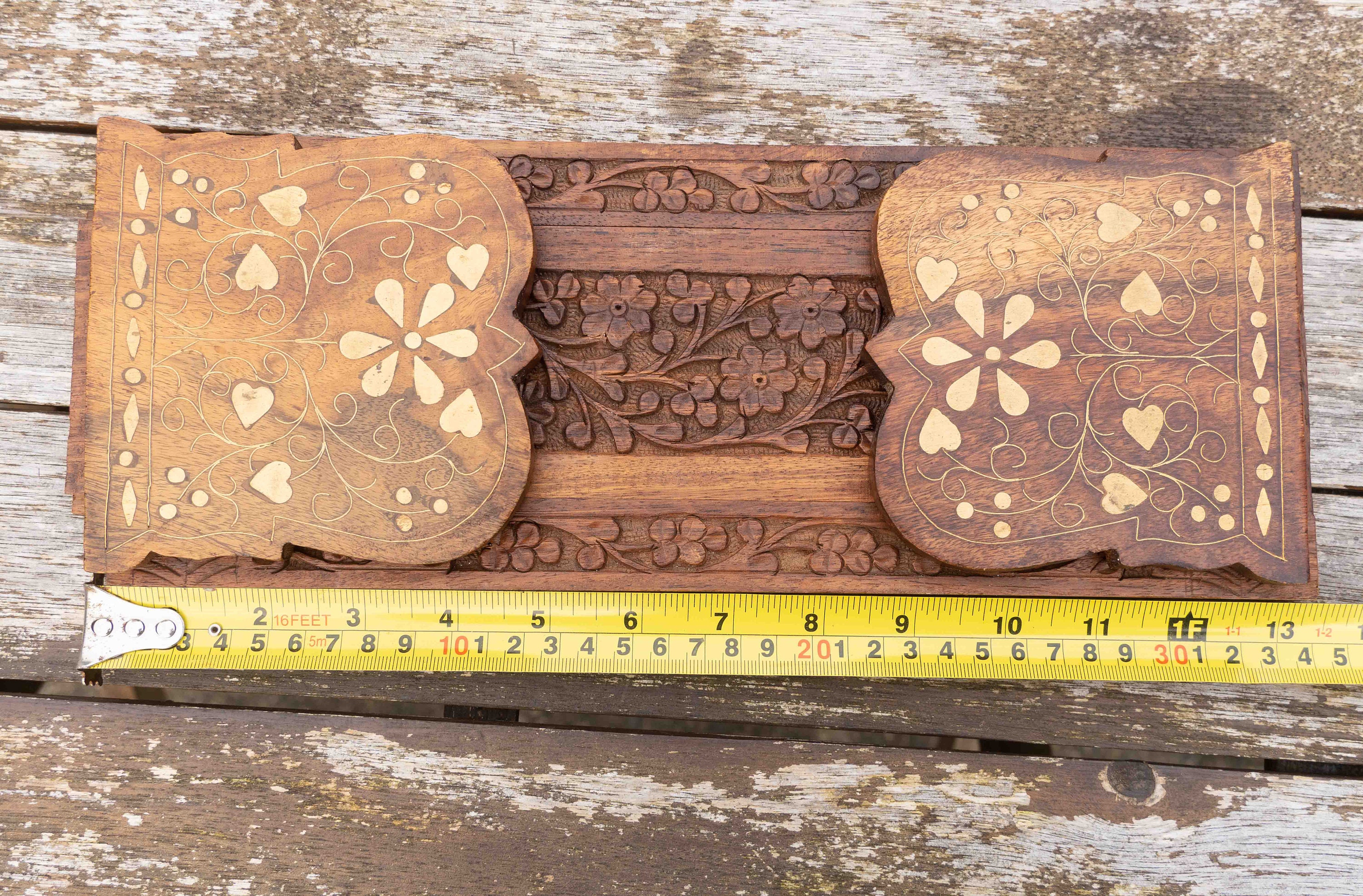 Vintage Wooden Book Rack Very Beautifully Carved With Brass - Etsy