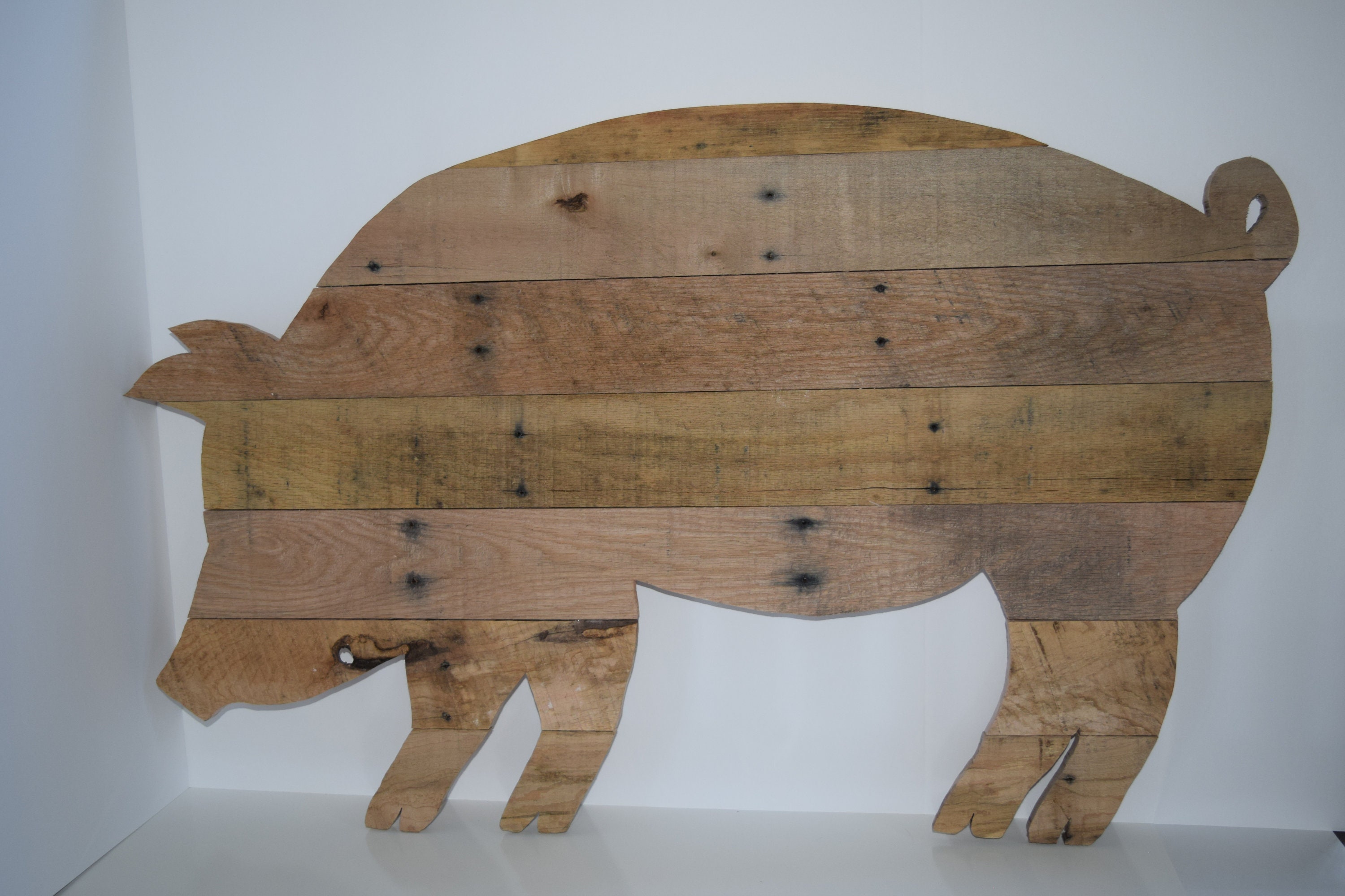 Farm Decor Pallet Wood Art Pig Wall Hanging Etsy