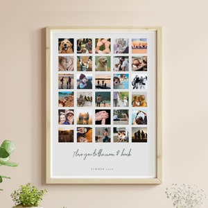 Custom personalised photo collage print or digital memories wedding pet various quotes christmas gift image 1