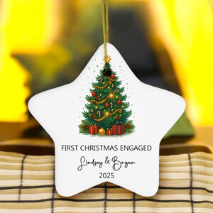 Benutzerdefinierte Weihnachtsverzierung, personalisierte keramische Verzierung, Weihnachtsverzierungs-Geschenke, Paar-Weihnachtsandenken, erstes Weihnachtsverzierungs-Geschenk