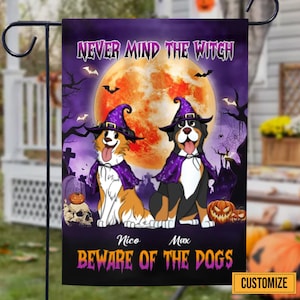 Halloween Dog Flag, Dog Fall Flag, Thanksgiving Flag, Dog Yard Flag, Dog Outdoor Flag, Halloween Decor, Fall Porch Decor, Dog Autumn Flag
