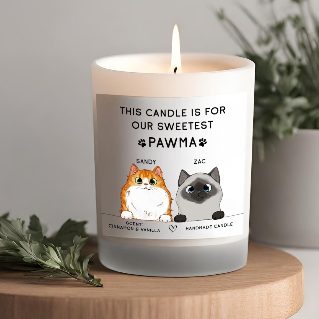 Personalized Our Sweetest Pawma Cat Candle, Customized Cute for Cat