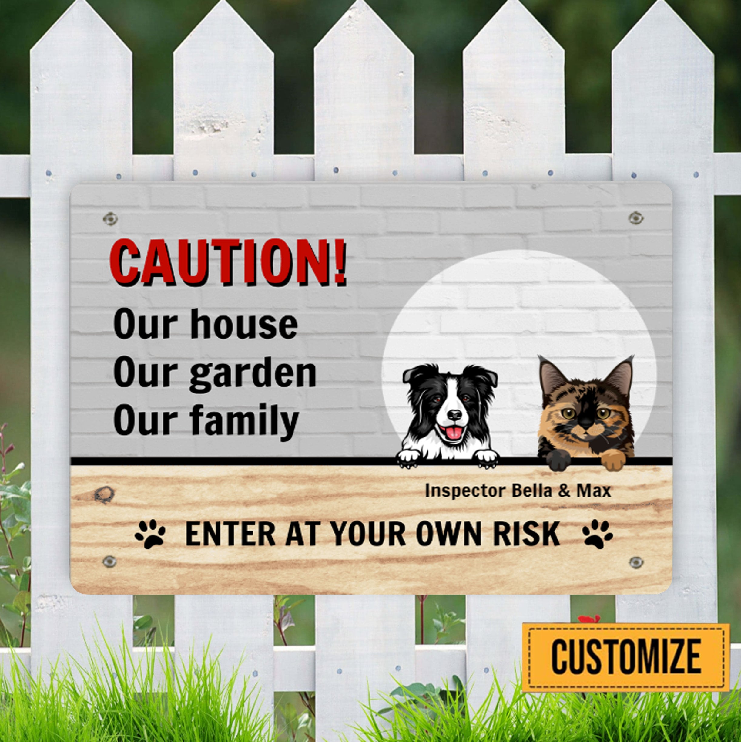 Metal Sign Cadeau Plus Plaque PersonnalisÃ©e - N'essaie MÃªme Pas - Plaque Attention Au