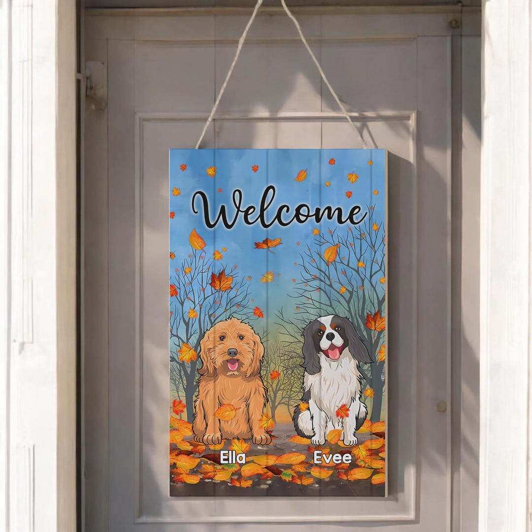 Custom Dog Door Sign, Personalized Pet Door Hanger, Funny Classroom ...