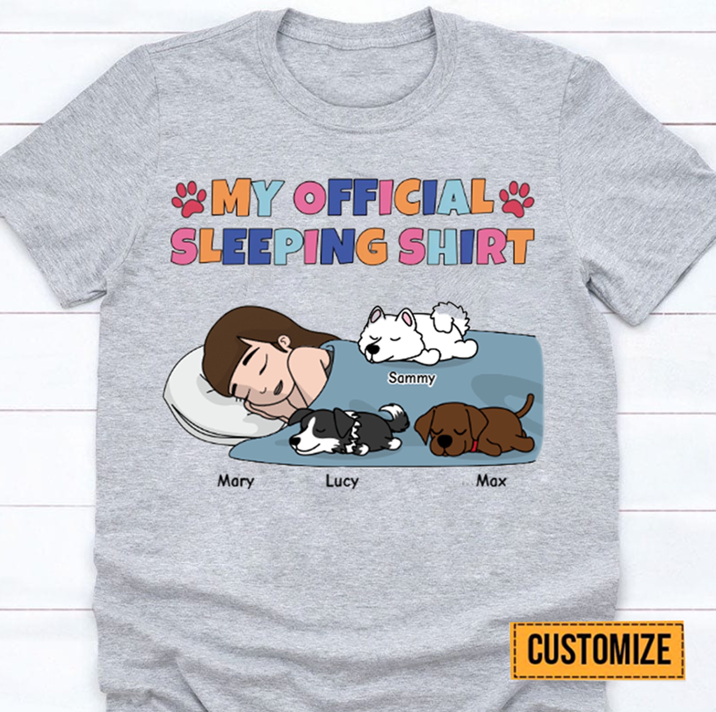 T-Shirt Couple Personnalisé – Pyjama Officiel - Cadeau Plus