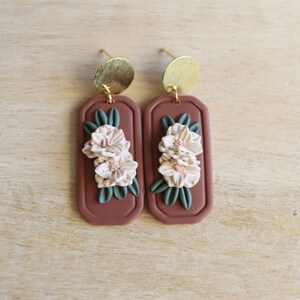 Spring 2023 Launch: Mauve Floral Rectangular Dangle