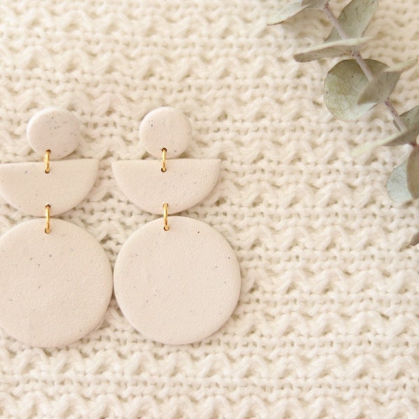The Essie Earring in Speckled Snow: Back to the Basics Collection