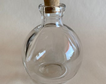 Glass bottle, Round glass bottle, Apothecary bottle, Potion bottle, Propagation bottle, Hydroponic bottle, Clear bottle, Perfume Bottle