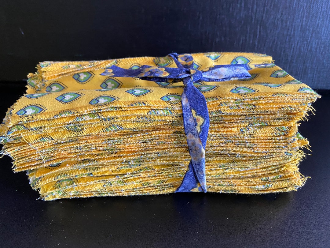 Bundle of Fabrics 100 Pieces, Fabric Sachets, Fabric Pockets, Antique