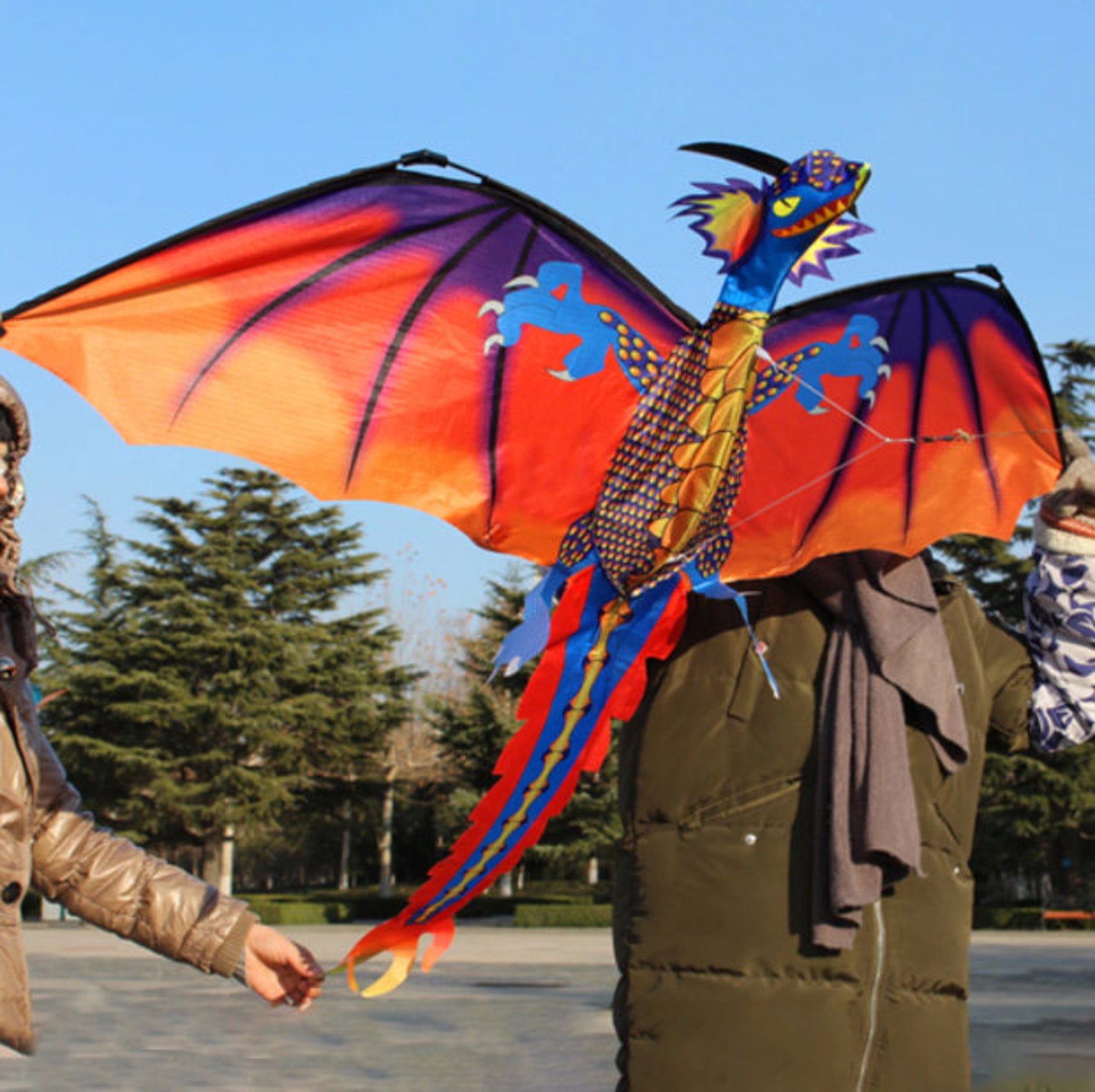 Kite. 3D Dragon Kites. Colorful Kite. Funny Kite. Beach Kite. Etsy