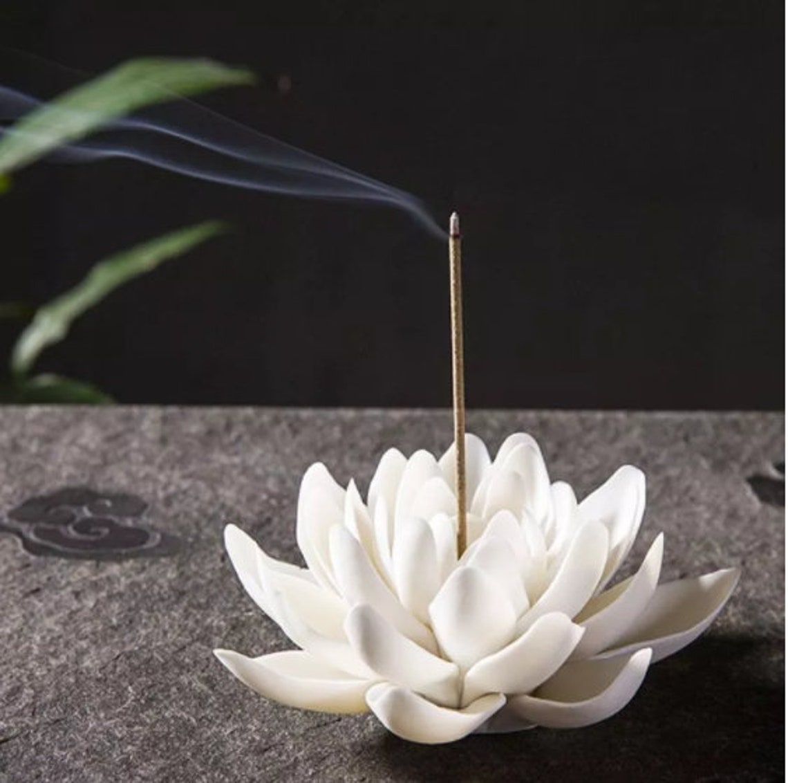 Lotus Incense Holder. Ceramic Incense Holder. 2 Size. White Etsy