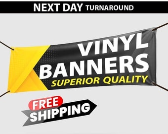 Custom Vinyl Banner, Vinyl Event Banner, Party Banner, Business Banner, Full Color Custom Banner, Personalized Banner