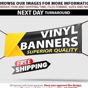 Custom Vinyl Banner, Vinyl Event Banner, Party Banner, Business Banner, Full Color Custom Banner, Personalized Banner