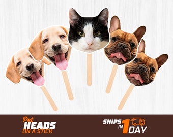 Pet Face Fans, Personalized Face on a Stick for Customized Pet Memorabilia