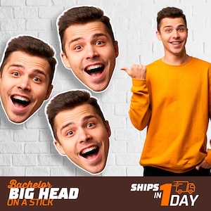 Big Heads, Custom Face Fans with Handles, Handheld Fan, Custom Fans, Bachelorette Fans, Big Large Face