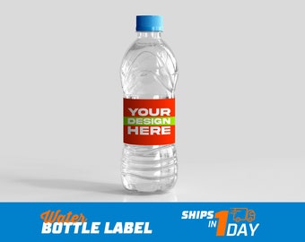 Water Bottle Labels, Water Labels, Custom Water Labels, Waterproof Labels