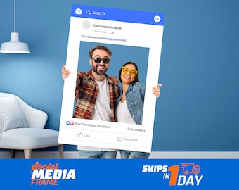 Instagram Cutouts, Custom Cutouts, Instagram frame cut outs, Custom Printed for Social Media Instagram (Rainbow) Selfie Frame