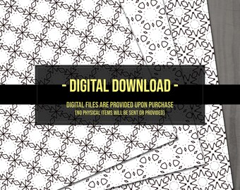 Papel imprimible con textura abstracta en blanco y negro, 30 x 30 cm (12 x 12 pulgadas), papel para álbum de recortes, 12 páginas digitales, descarga instantánea, impresión DIY en casa, uso comercial.