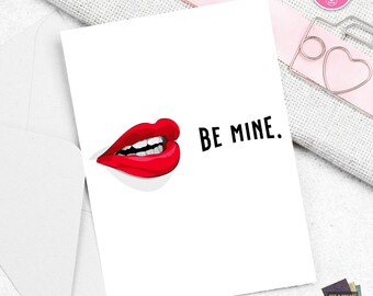 Valentine Printable Card Happy Valentines Day Printable Greeting Card for Her Valentine Card for Him Instant Download Card Print at Home 5x7