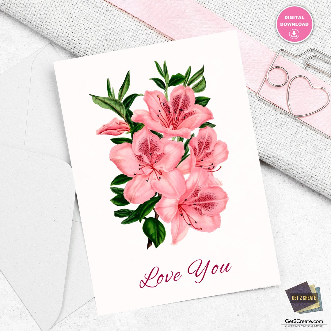 Love You Printable Greeting Card - Printable Greetings - Instant ...