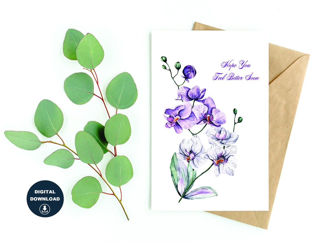 Get Well Printable Card Instant Download Get Well Soon Feel - Etsy