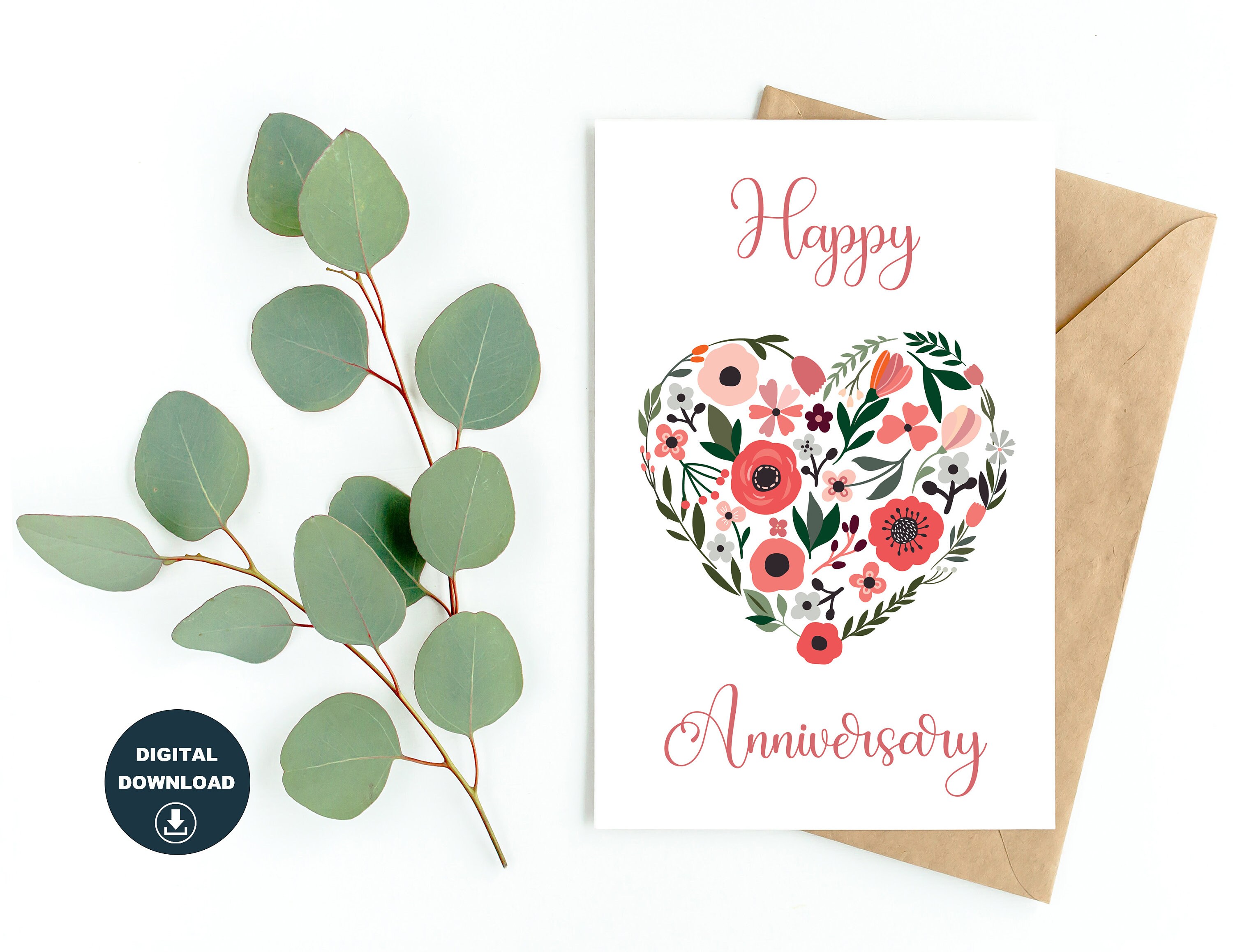 Anniversary Printable Card Instant Download Happy - Etsy anniversary-printable-card-instant-download-happy-etsy