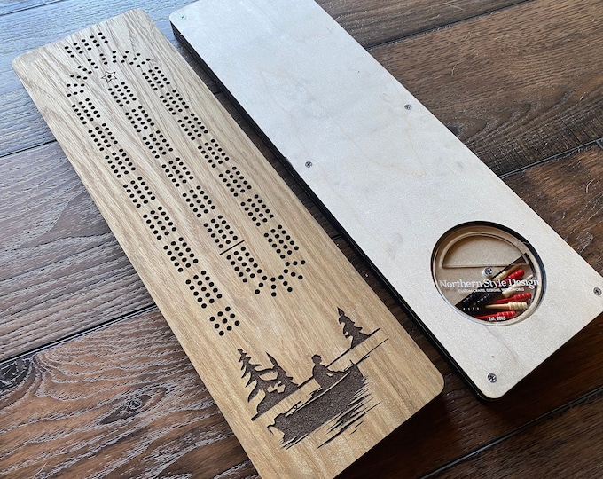 Fishing Cribbage Board, Customizable Options, Personalized Gifts, Family Games