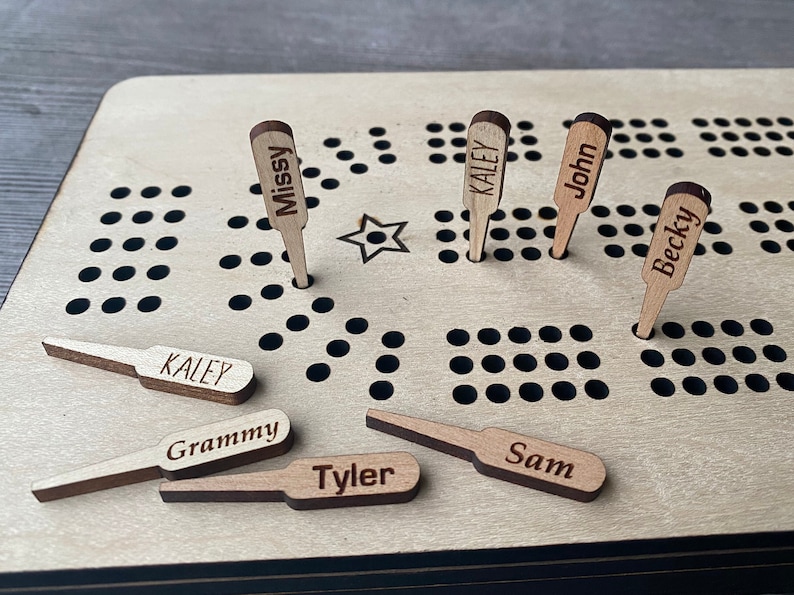 Your Name Cribbage Pegs 3 Pegs per Player Personalized Etsy