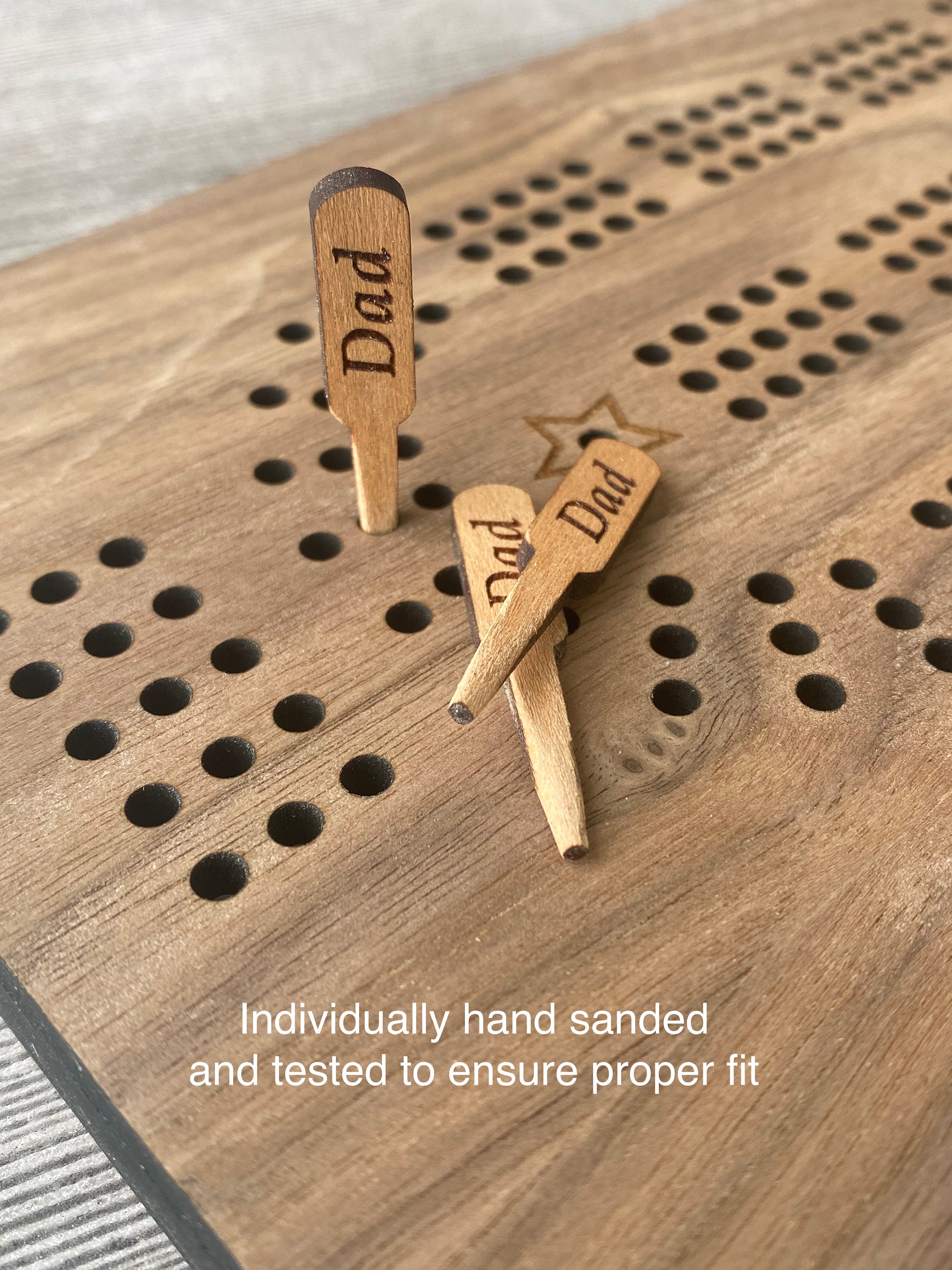 Your Name Cribbage Pegs, 3 Pegs Per Player, Custom Names/Words, Personalized Gift, Family Games, Wood Anniversary Gift, Fathers Day Gift