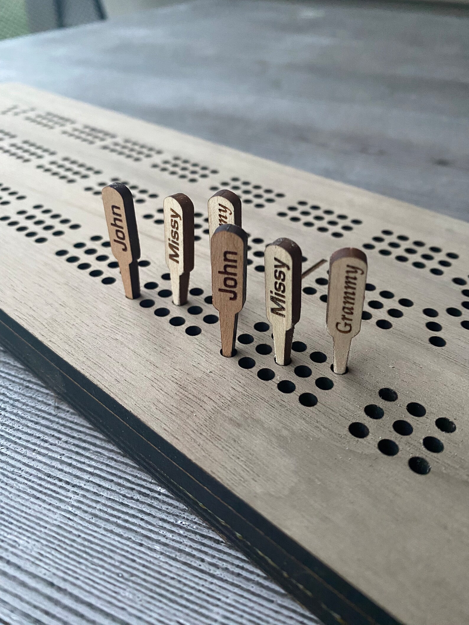 Your Name Cribbage Pegs 3 Pegs per Player Personalized Etsy