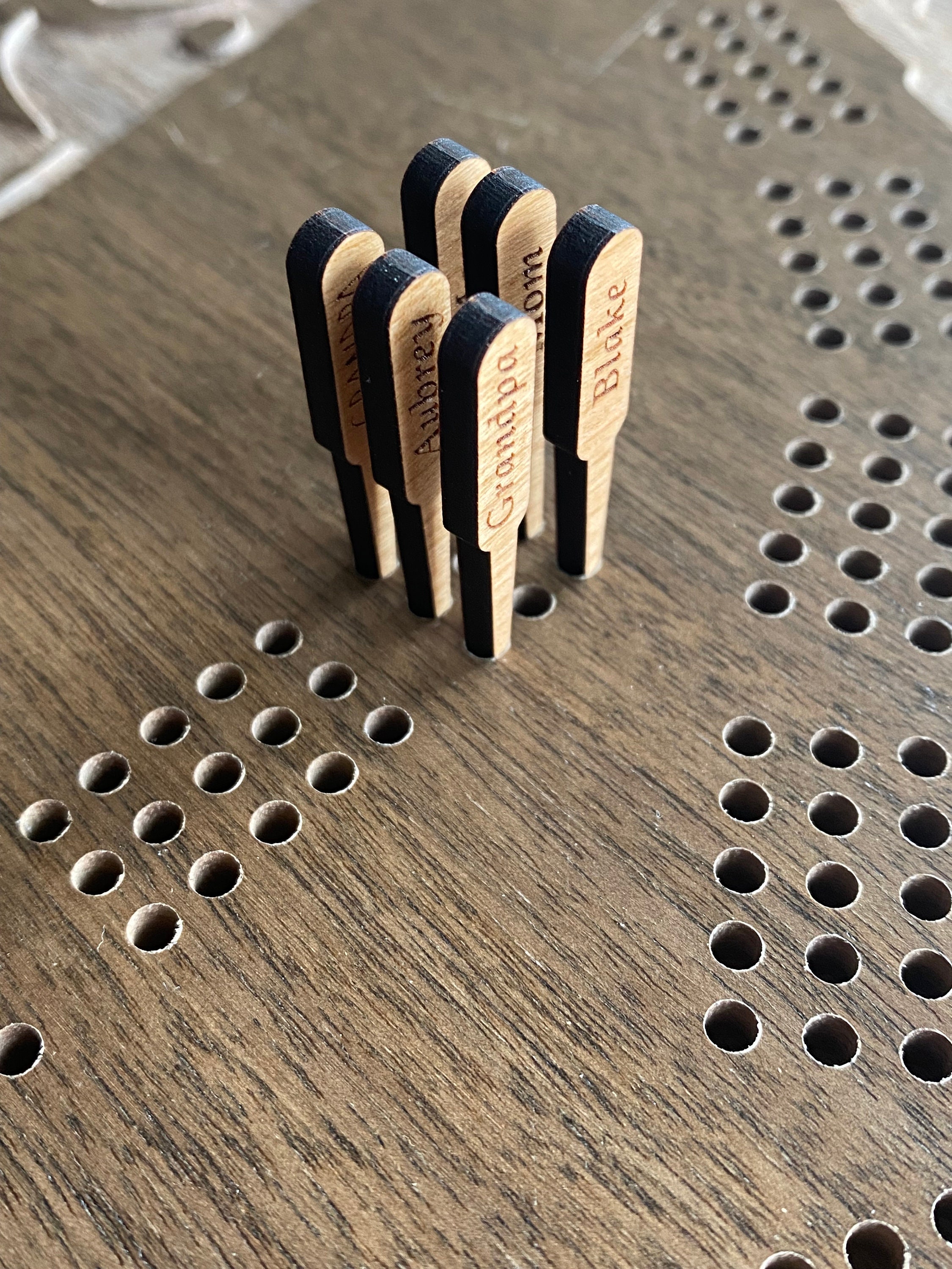 Your Name Cribbage Pegs, 3 Pegs Per Player, Custom Names/Words, Personalized Gift, Family Games, Wood Anniversary Gift, Fathers Day Gift