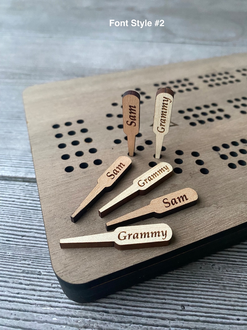 Your Name Cribbage Pegs 3 Pegs per Player Personalized Etsy