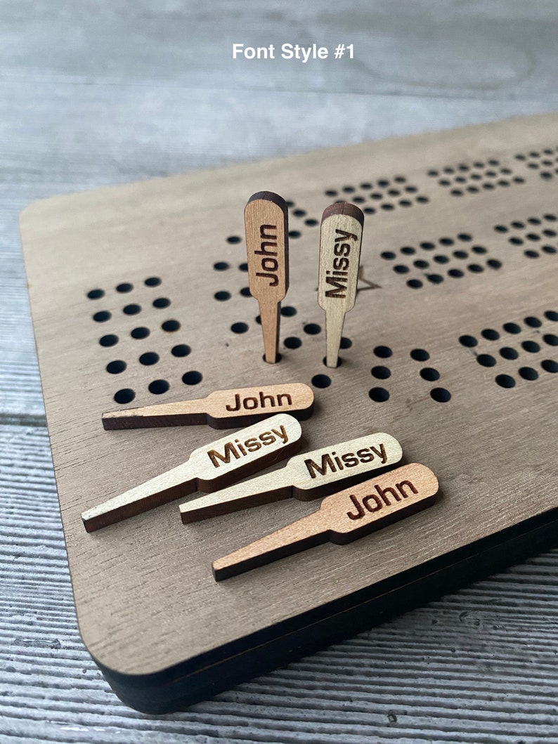 Your Name Cribbage Pegs 3 Pegs per Player Personalized Etsy