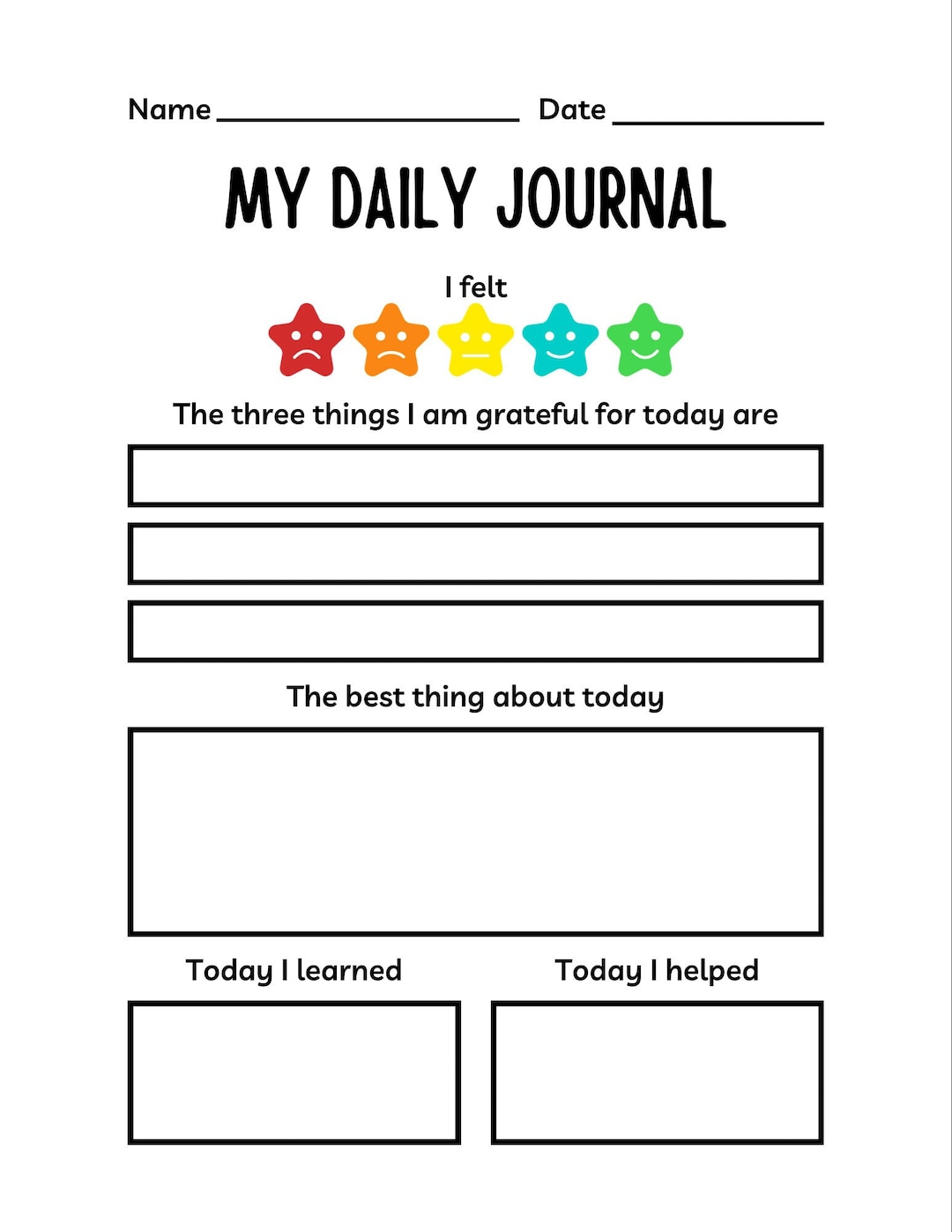 kids-daily-journal-worksheet-etsy