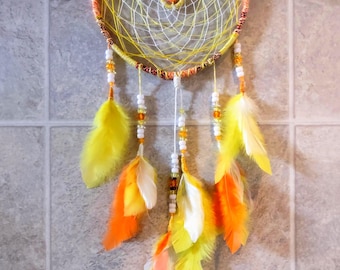 8 in. "Sunburst" Dreamcatcher, Handmade Gifts, Home Decor, Wall hangings, Unique Gifts, Art & Collectables