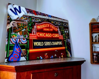 Wrigley Field Canvas Print: Chicago Cubs World Series Art