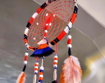 8 in. Handmade "Bears Fan" Dreamcatcher: Chicago Team Colors
