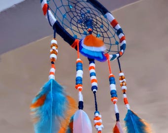 Miami Dolphins Dreamcatcher: Handmade Sports Fan Gift (8 in.)