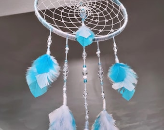 10.25 in. "Frozen" Dreamcatcher, Handmade Gifts, Home Decor, Unique Gifts, Gifts for Her, Art & Collectables