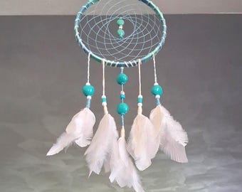 8 in. "Raindrops" Dreamcatcher, Home Decor, Handmade Gifts, Hanging Artwork, Art & Collectables
