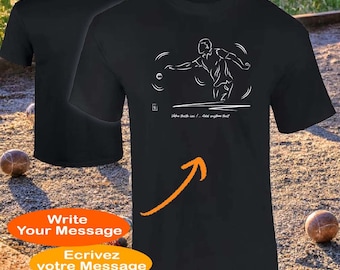 Pétanque Graphic Design on T-shirt - Creation VirginieLinard-Com