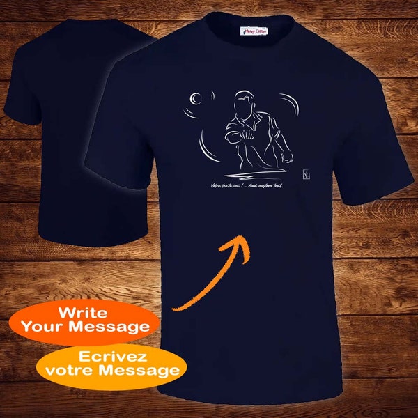 T-Shirt Petanque Homme Femme Enfant - Tee Shirt Sport - Création Graphisme VirginieLinard©
