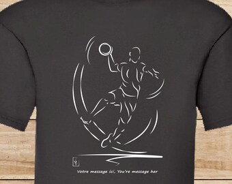 Handball Sport Graphic Design on T-shirt - Creation VirginieLinard-Com