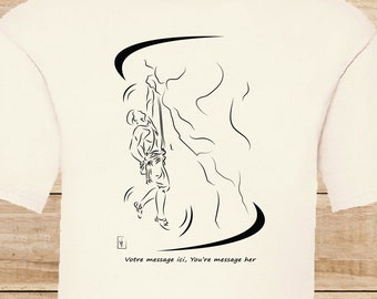 Climbing Graphic Design on T-Shirt - Creation VirginieLinard-Com