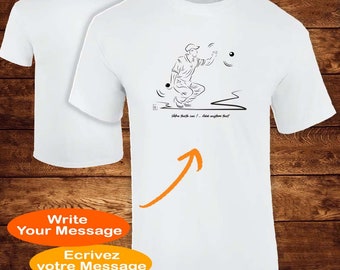 Pétanque sport - Graphic design on T-shirt - Creation VirginieLinard-Com