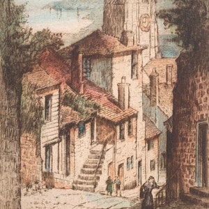 JAMES ALPHEGE BREWER - St. Ives - Original Pencil Signed Colour Etching - Circa 1910