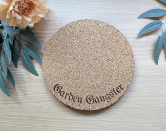 Cork Plant Mat for Potted Plants "Garden Gangster"